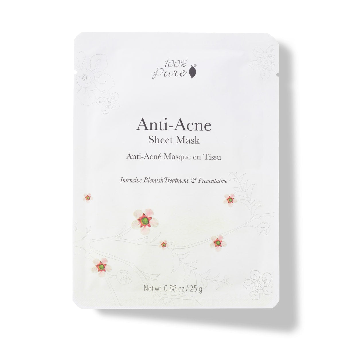 Anti Acne Sheet Mask, break-outs, purify pores, 100% Pure,face ,healing, calming, antibacterial, plant extracts, soothe, smooth, blemishes, clarify, clear up, clarifying, sheet mask, Salicylic Acid, natural, Tea Tree, Parsley, Rosemary, unclog pores. Seaweed, Basil, detoxify,plant ceramids,Hyaluronic Acid, redness, cool, irritated skin, silky smooth, deeply nourished,  eco-friendly, natural, antibacterial bamboo, free from toxins, artificial fragrances, harmful ingredients,Nourished, nourishedeu