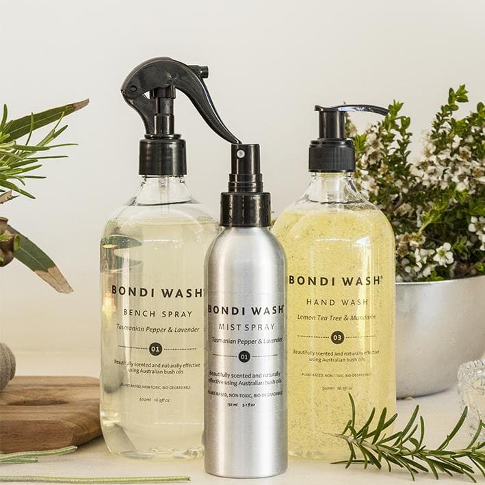 Bondi Wash, Mist Spray, Multi Purpose Mist Spray, australian botanicals, home & cleaning, eco clean, sustainable living, home care, natural mist spray, refreshing, toxic free, cleaning, Tasmanian Pepper & Lavender